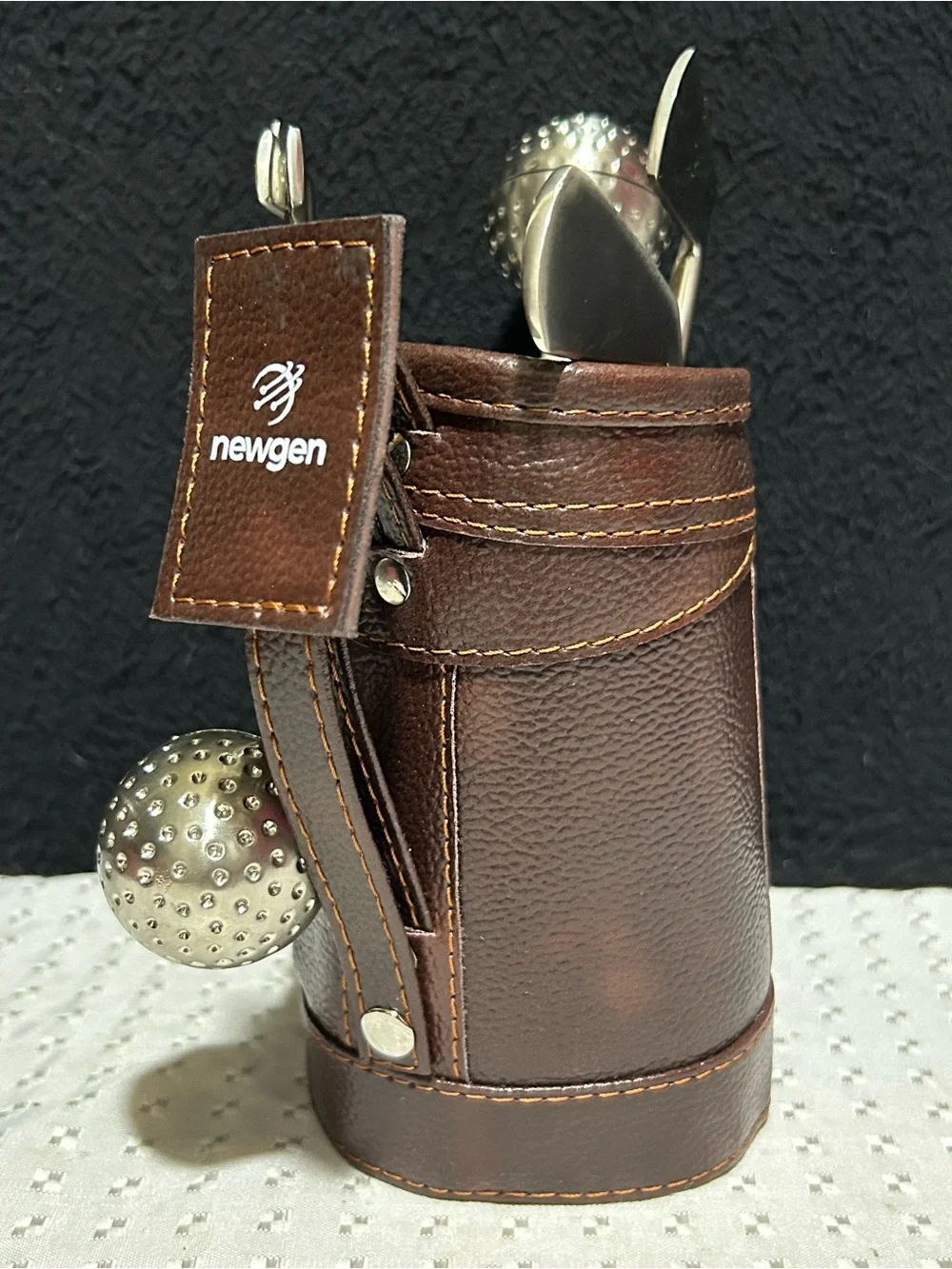 Stylish Golf Bar Tool Set with Leatherette Kit Bag with Premium Box for Gift